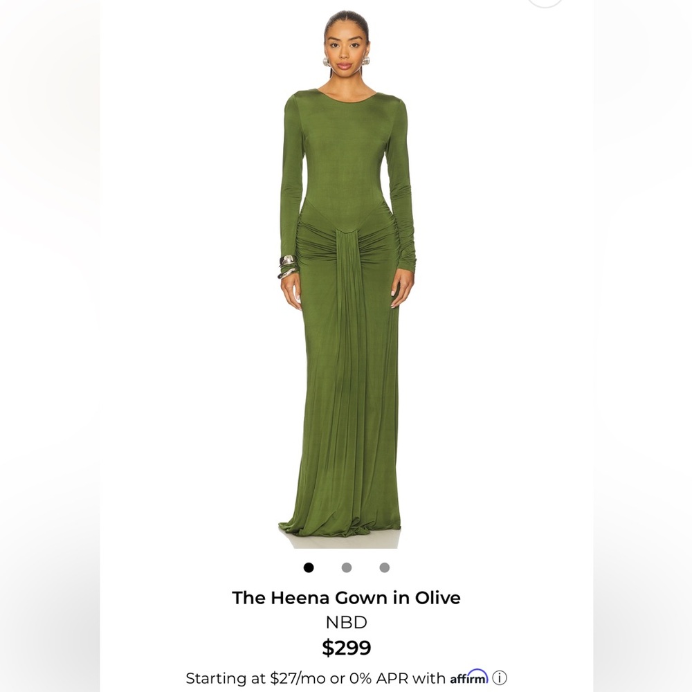 NBD Long Sleeve Olive Dress